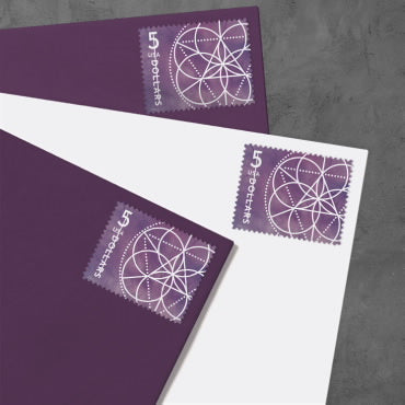 NOT Forever Stamp-First Class Stamps 2022 Floral Geometry – Art Collection, $5 Postage