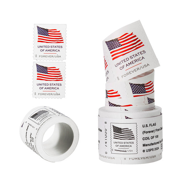 Limited Time Deal: $89.99 for 5 Rolls(500 Forever Stamps) – 2017/2023/2024/2025 Flag