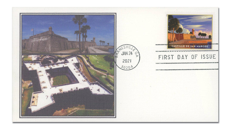 NOT Forever Stamp-Priority Mail Stamps 2021 Castillo de San Marcos – Cultural Heritage, $7.95 Postage