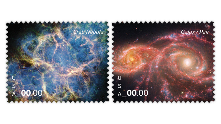New U.S. Priority Mail stamps to picture Crab Nebula, galaxy pair