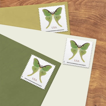 NOT Forever Stamp-Non-Machinable Surcharge $1.29 Stamps 2025 Luna Moth – Nature Series, First-Class Rate