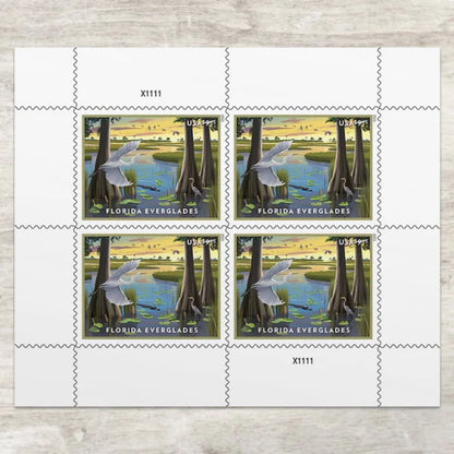 NOT Forever Stamp-Priority Mail $9.65 Stamps 2022 Florida Everglades – Scenic Landscape, Priority Mail Rate