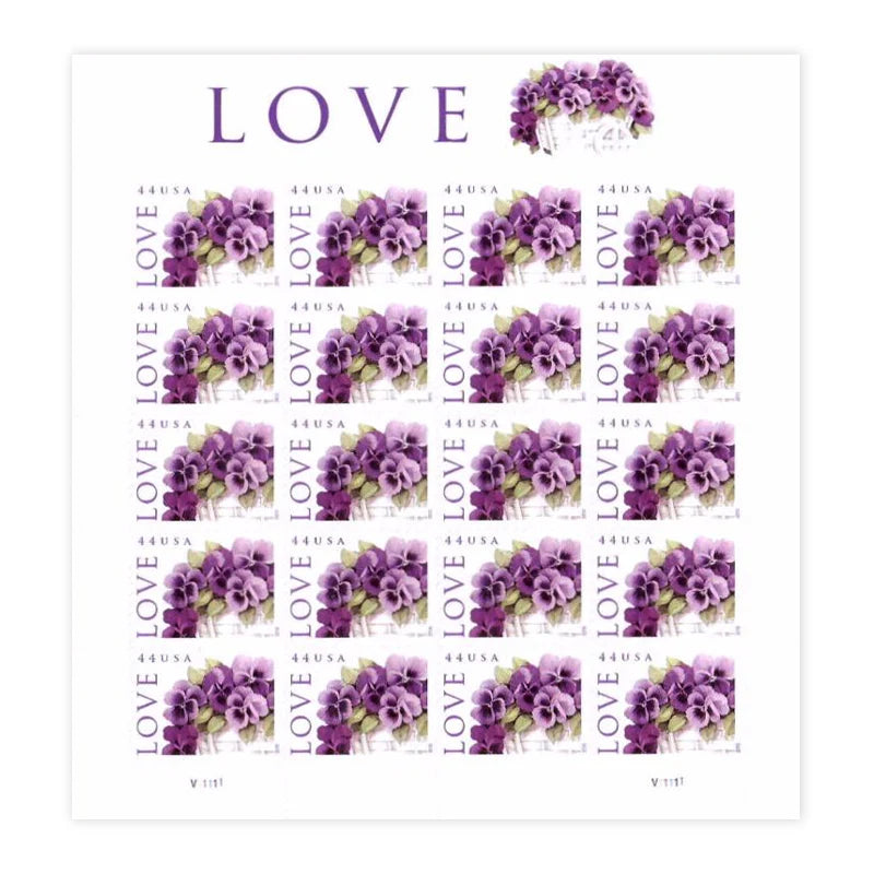 NOT Forever Stamp-First Class Stamps 2010 Love Purple Pansy – Love & Celebration, 44¢ Postage
