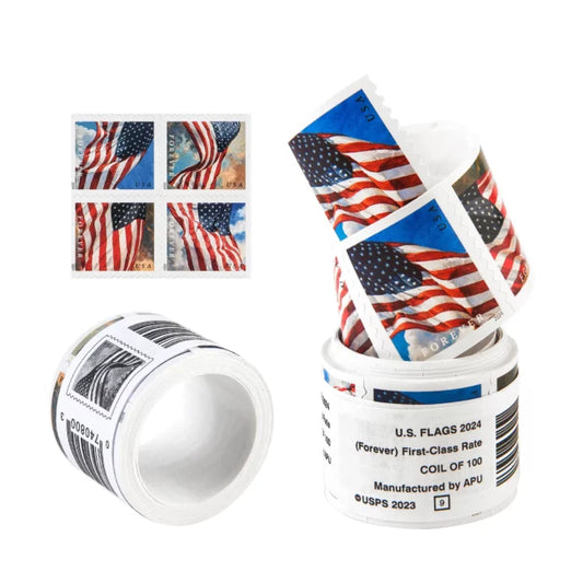 Forever Stamps 2024 U.S. Flags – Patriotic Symbol, First-Class Postage