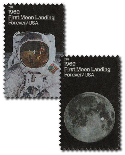 Forever Stamps 2019 First Moon Landing – Space Exploration, First-Class Postage