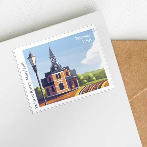 Forever Stamps 2023 Railroad Stations – Historic Trains Collection, First-Class Postage