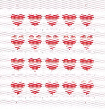 Forever Stamps 2020 Made of Hearts – Love Message, First-Class Postage