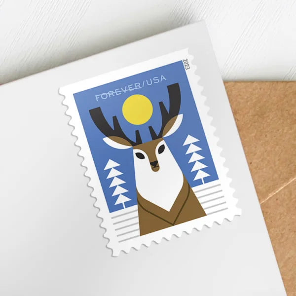 Forever Stamps 2023 Winter Woodland Animals – Nature Series, First-Class Postage
