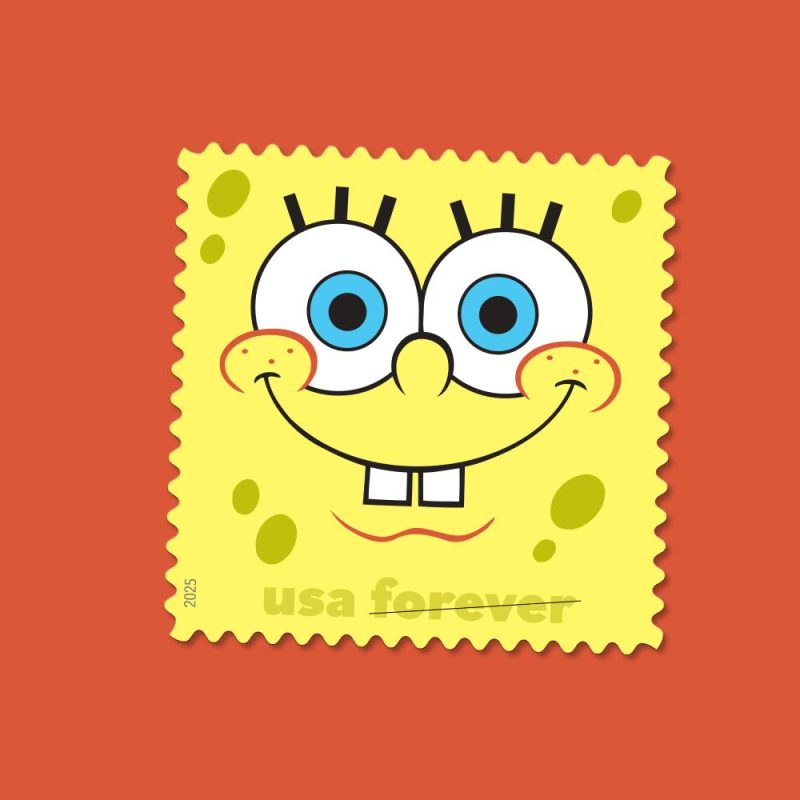 Forever Stamps 2025 SpongeBob SquarePants – Animated TV Series, First-Class Postage