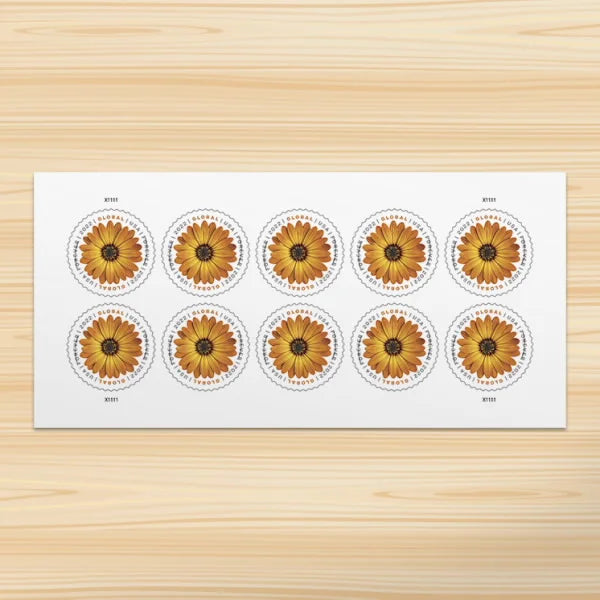 Global Forever Stamps 2022 African Daisy – International Rate