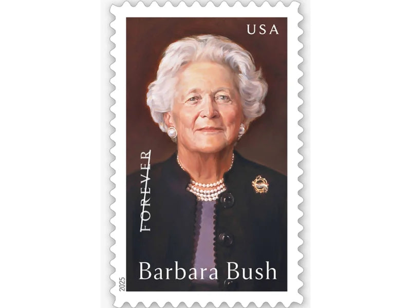 Forever Stamps 2025 Barbara Bush – Commemorative, First-Class Postage