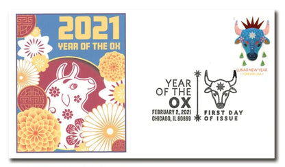 Forever Stamps 2021 Lunar New Year – Year of the Ox, Holiday Celebration, First-Class Postage