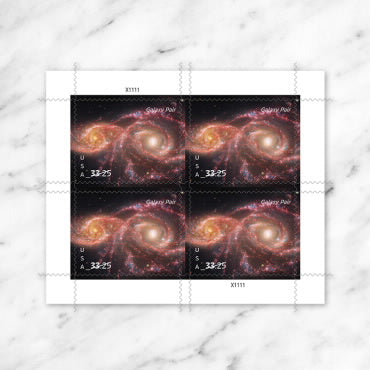 NOT Forever Stamp-$33.25 Stamps 2026 Galaxy Pair – Astronomy Collection, First-Class Rate