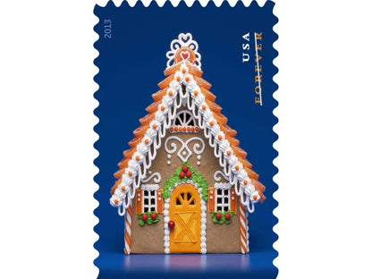 Forever Stamps 2013 Gingerbread Houses – Holiday Celebration, First-Class Postage