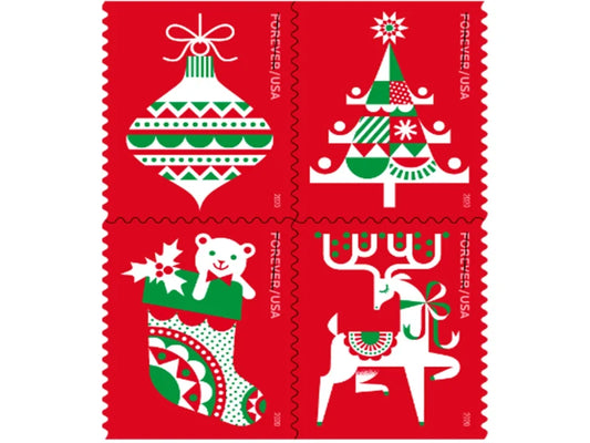 Forever Stamps 2020 Holiday Delights – Seasonal Celebration, First-Class Postage