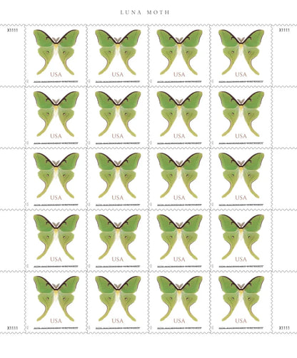 NOT Forever Stamp-Non-Machinable Surcharge $1.29 Stamps 2025 Luna Moth – Nature Series, First-Class Rate