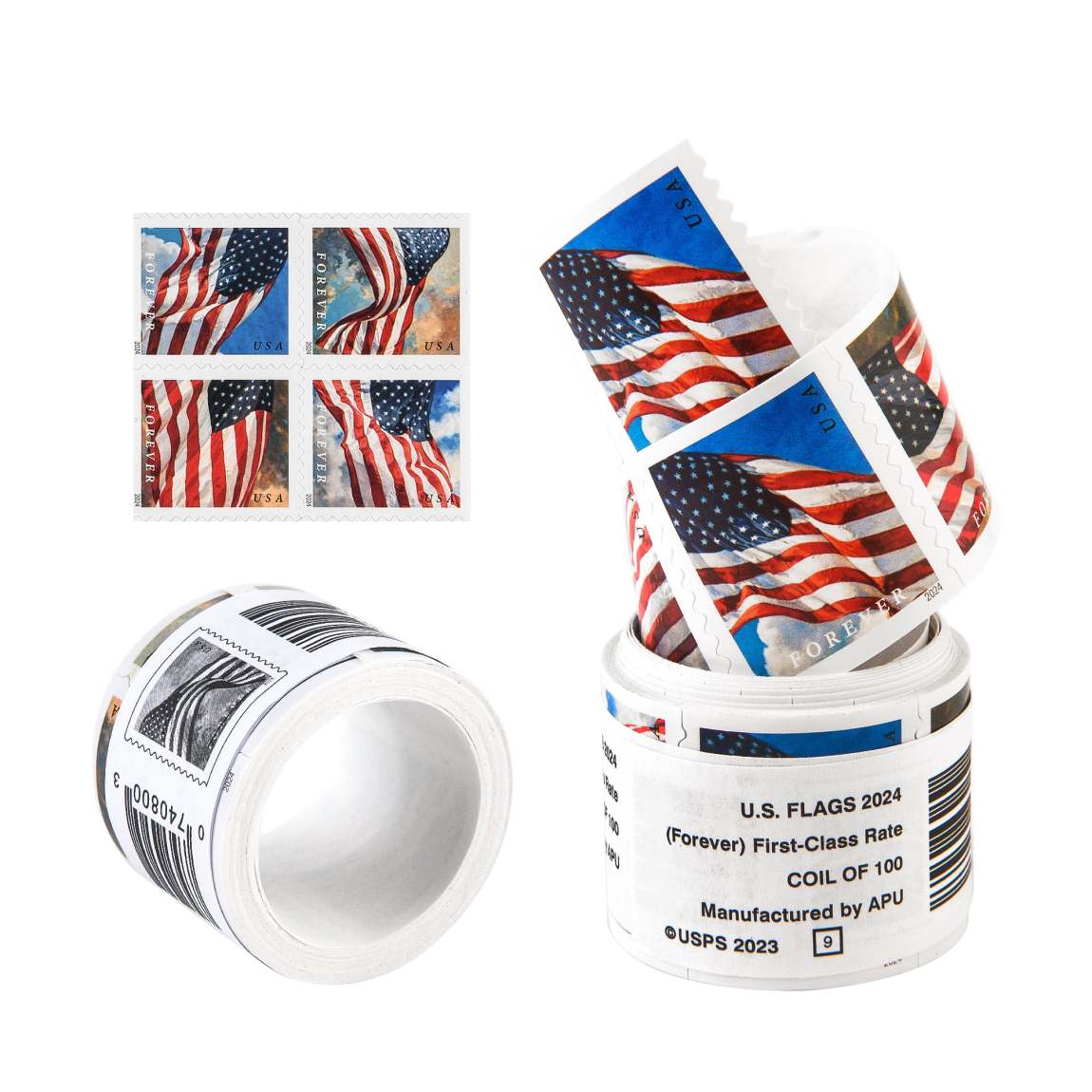 Limited Time Deal: $89.99 for 5 Rolls(500 Forever Stamps) – 2017/2023/2024/2025 Flag