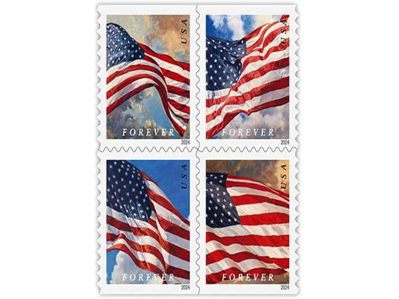 Forever Stamps 2024 U.S. Flags – Patriotic Symbol, First-Class Postage
